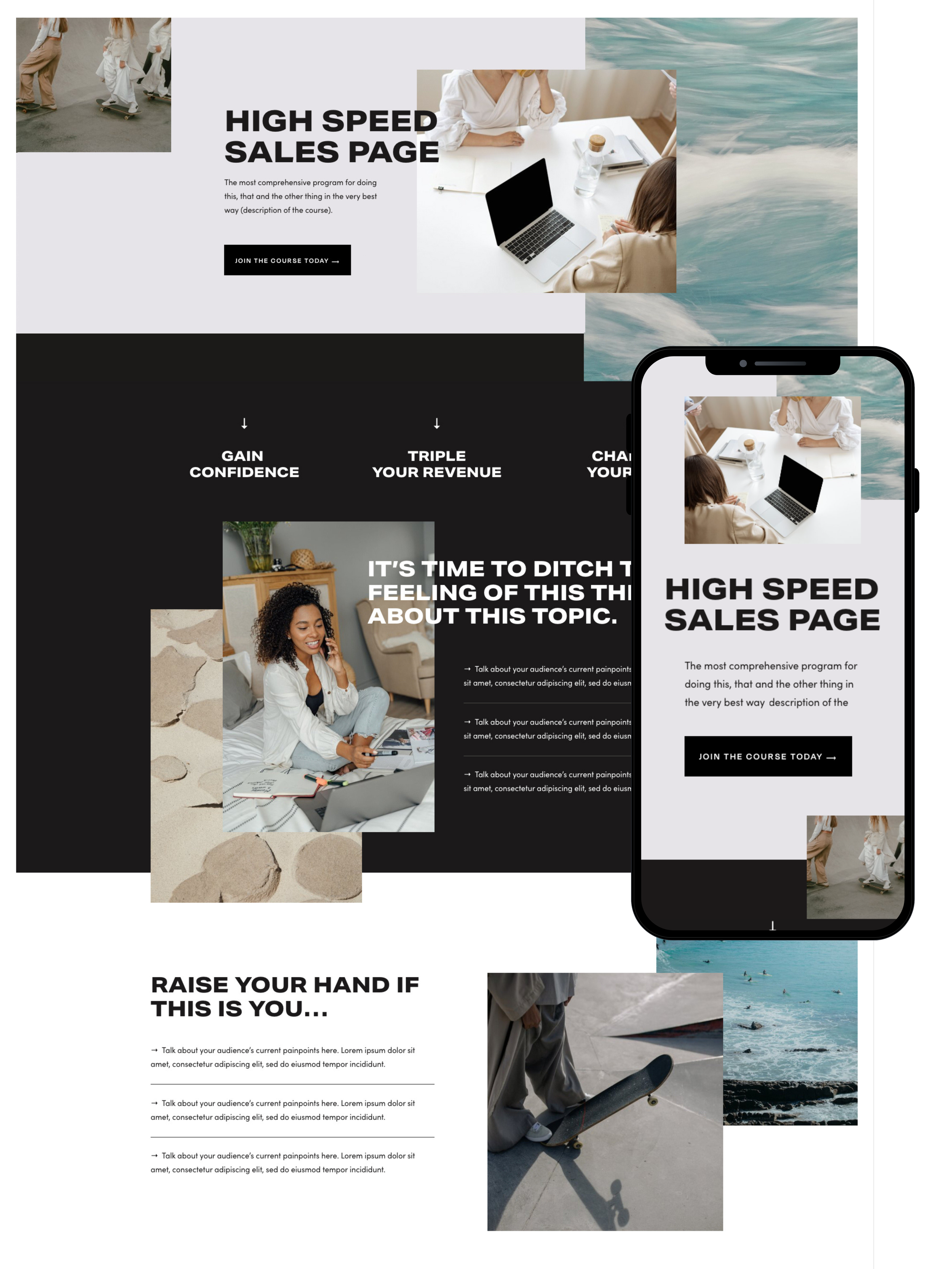 Sales Page Design | Elite Launch Design - Create in Spain for Higher Conversions